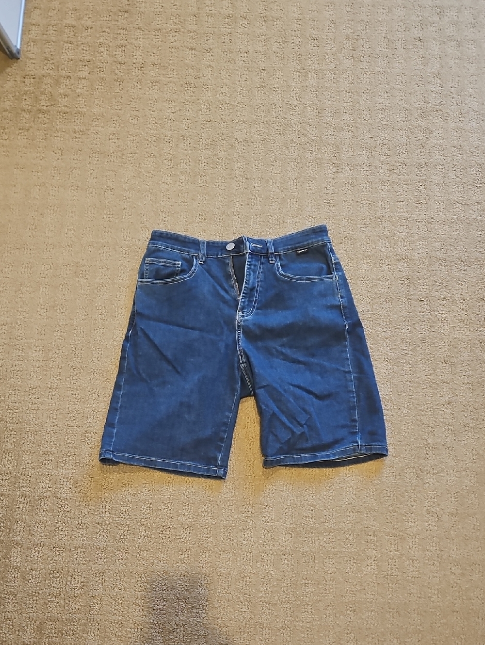 Men's Casual Dark Blue Denim Jean Shorts